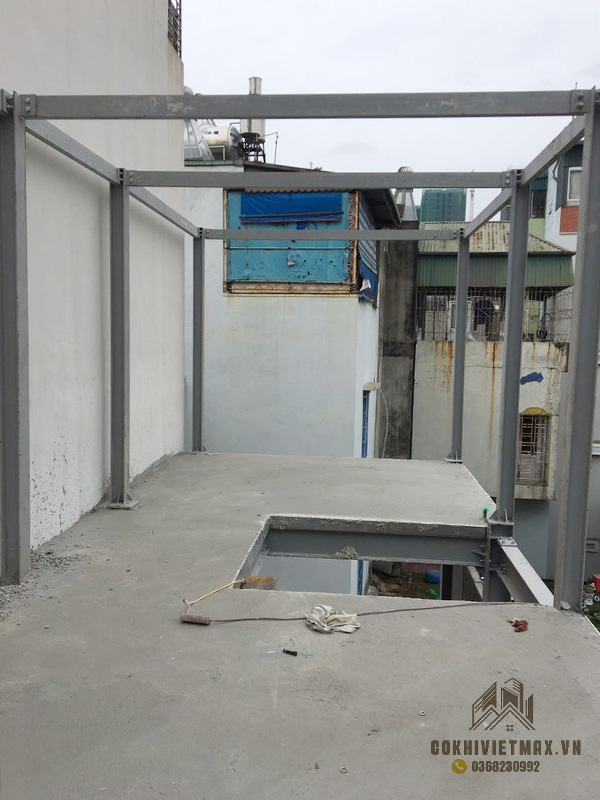 thi công sàn gác lửng khung thép
