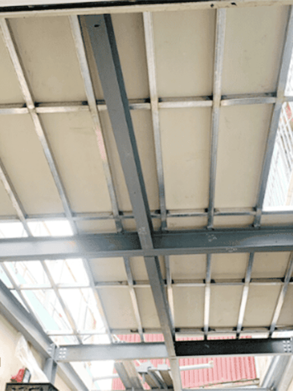 thi công sàn gác lửng khung thép