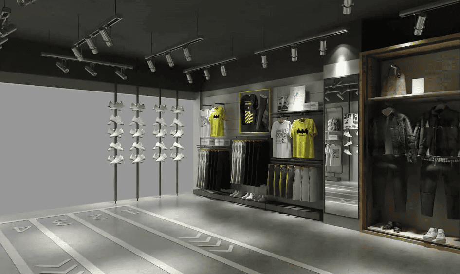 Thiết kế nội thất chuỗi cửa hàng quần áo thể thao