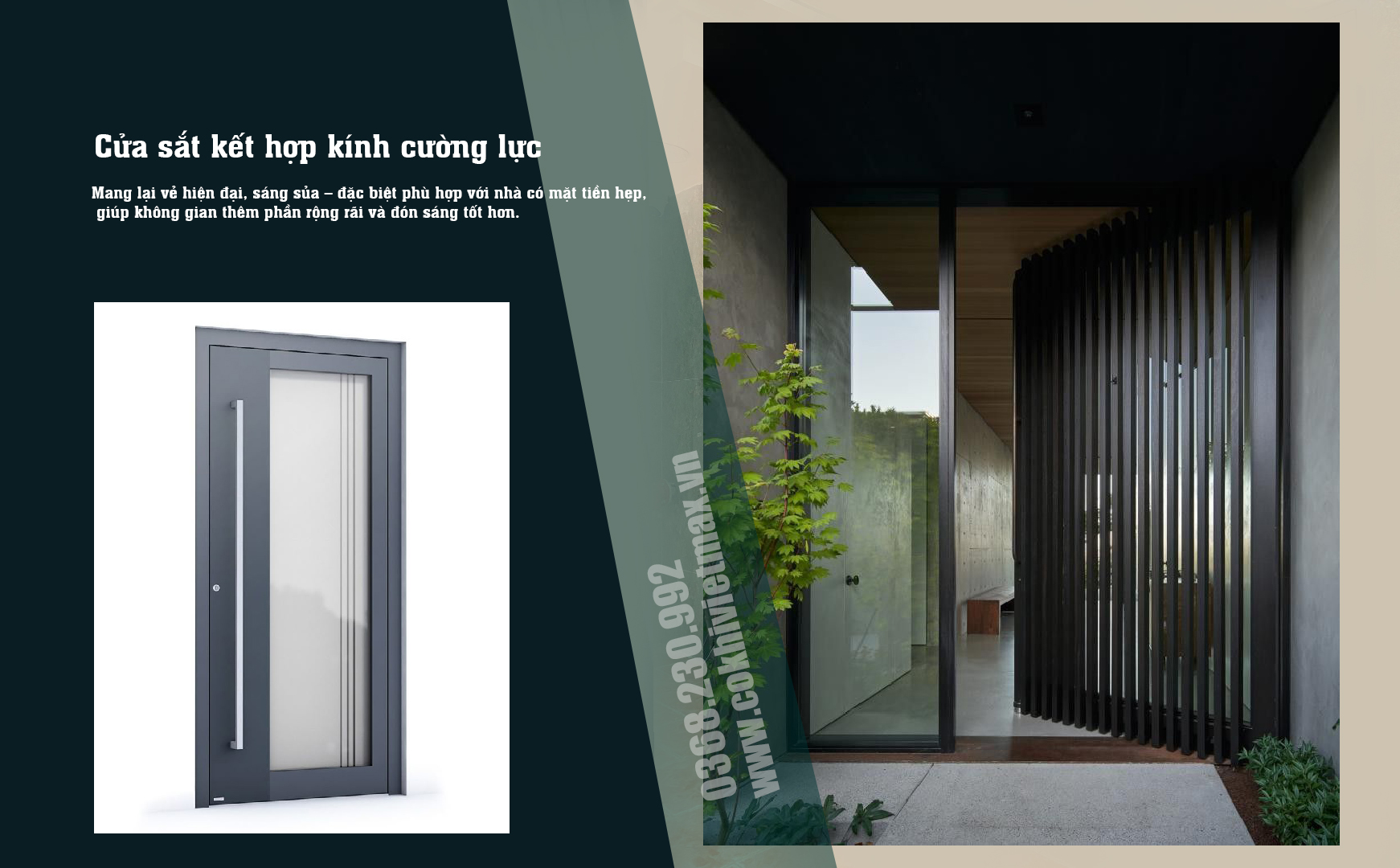 Cổng sắt hộp đơn giản