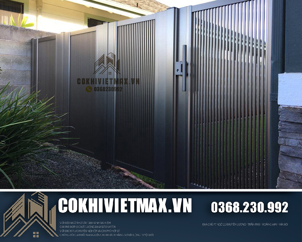 làm cửa cổng sắt 4 cánh 
