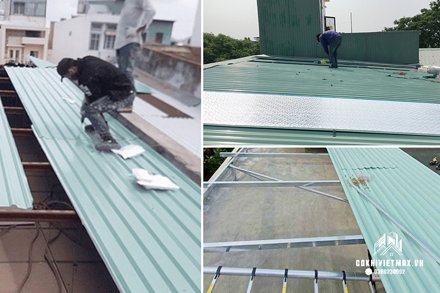 làm mái tôn che sân thượng