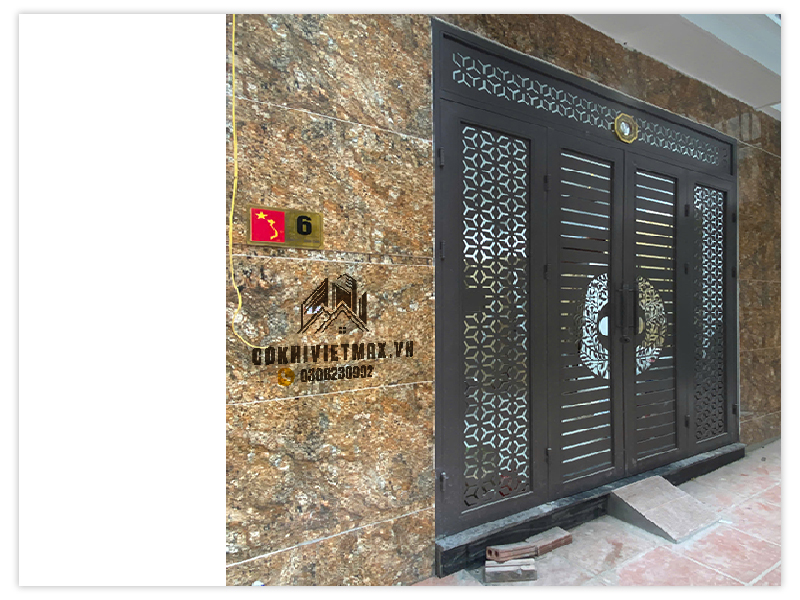 Mẫu cửa sắt CNC hoa văn độc đáo
