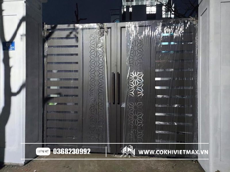 cổng sắt CNC hoa văn nghệ thuật
