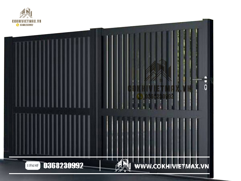 Cổng sắt hộp đơn giản