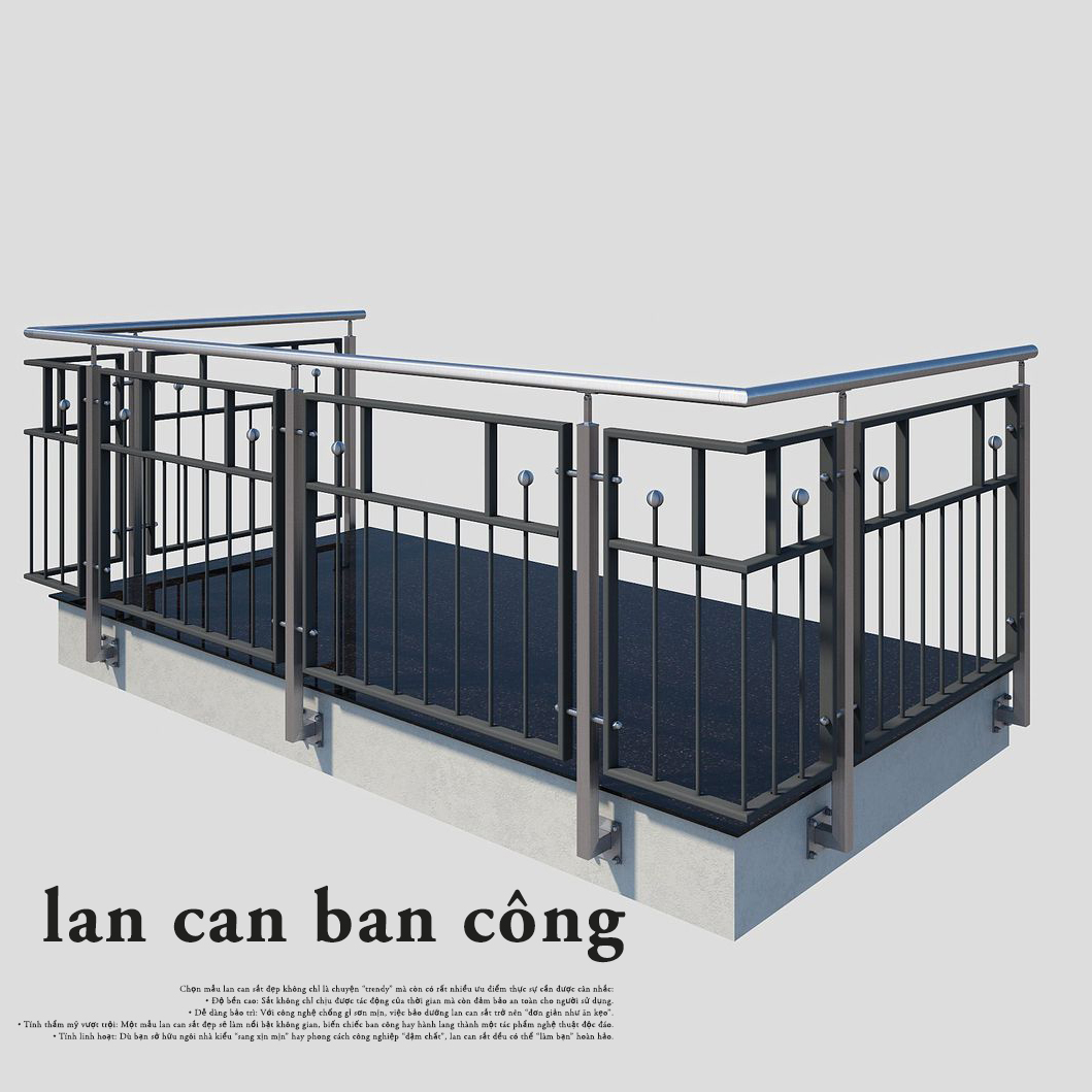 mẫu lan can ban công đẹp