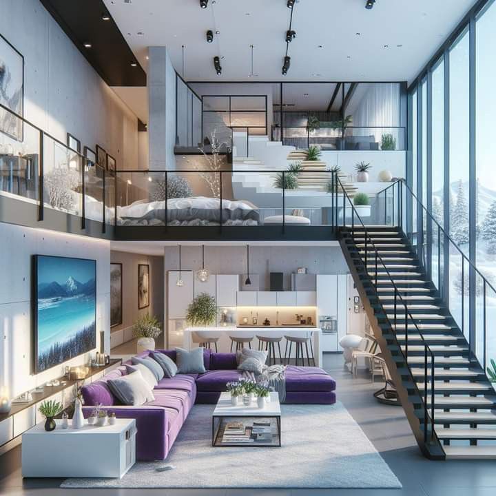 nhà gác lửng đẹp hiện đại